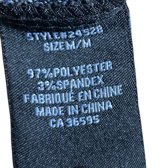 Brody myles Black and White Floral Print V Neck Blouse 3/4 Length Sleeves US M - Picture 8 of 8